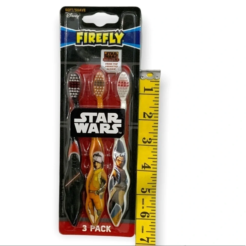 Star Wars Firefly Toothbrushes Disney Kids Two 3 Packs (6 Toothbrushes)